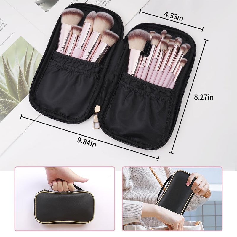 MAGEFY 22 Pcs Makeup Brushes Set, Professional Makeup Brushes Wooden Handle Cosmetics Brushes Foundation Concealer Powder Face Eye Make up Brushes Kit(Pinkgold) - Image 3